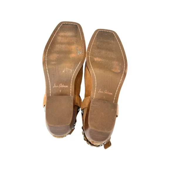 Sam Edelman Bellamie Bootie Ankle Boots Western Camel Suede Tan Women's Size 8 - Picture 7 of 8